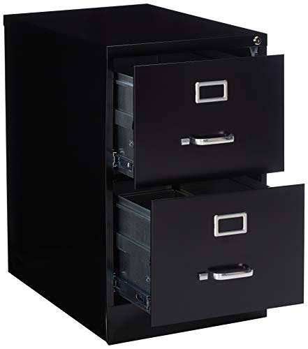 Black 2-Drawer Vertical File Cabinet R698