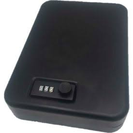 Compact Portable Security Box Safe with Combo Lock Black T5122