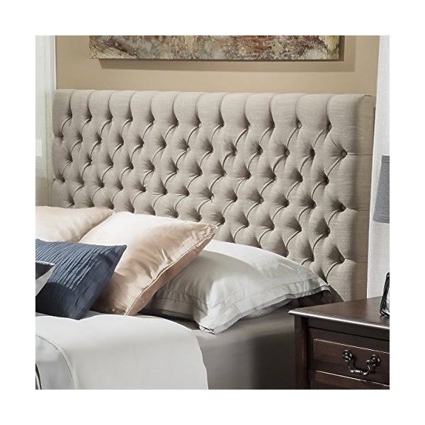 Tufted Fabric Headboard, Queen/Full, Sand P195992