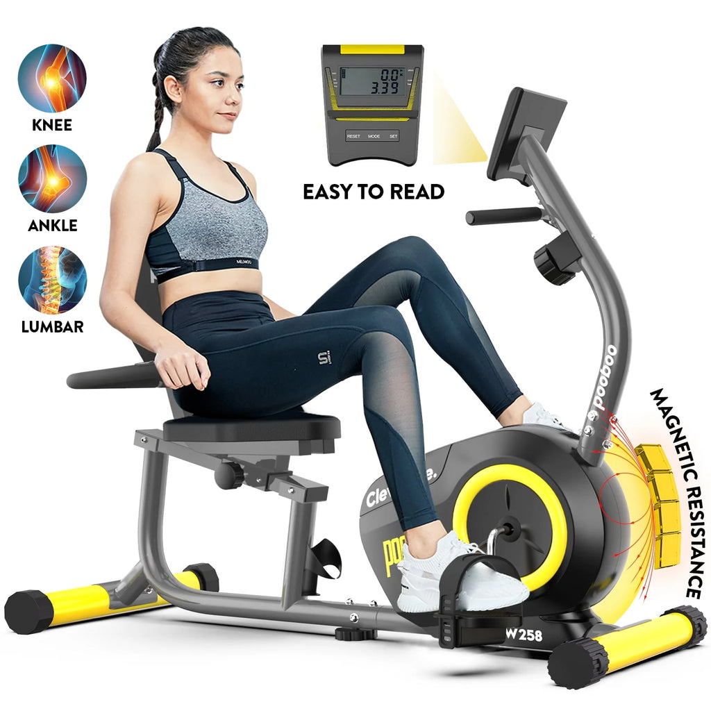 Recumbent Exercise Bike Belt Drive Indoor Cycling Bike X80036