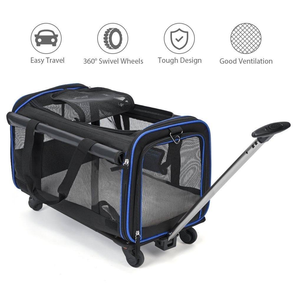Removable Wheeled Pet Travel Carrier P374