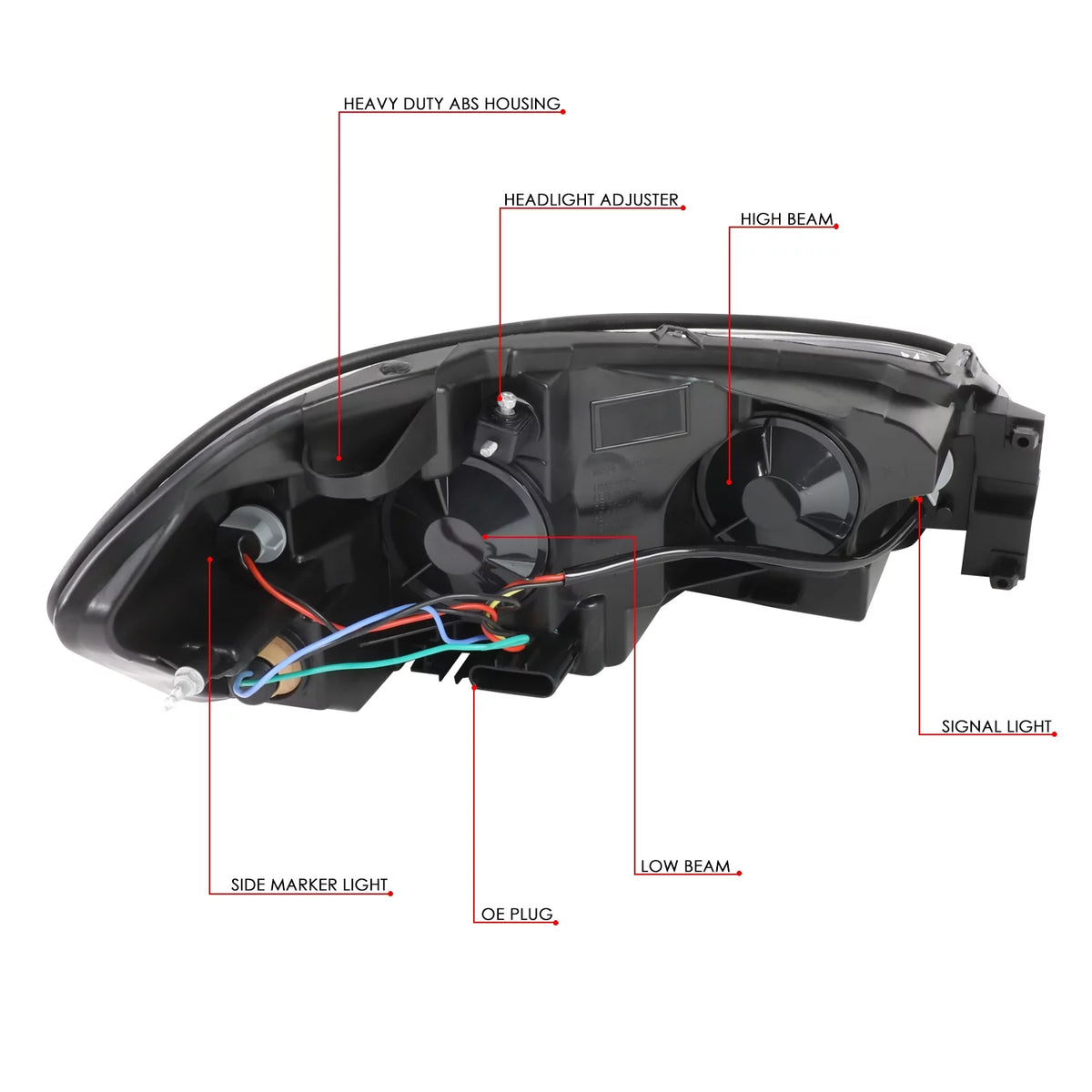 Black Housing Amber Corner Headlight Assembly M735932