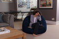 Memory Foam Bean Bag Chair with Microsuede Cover, Navy F2457