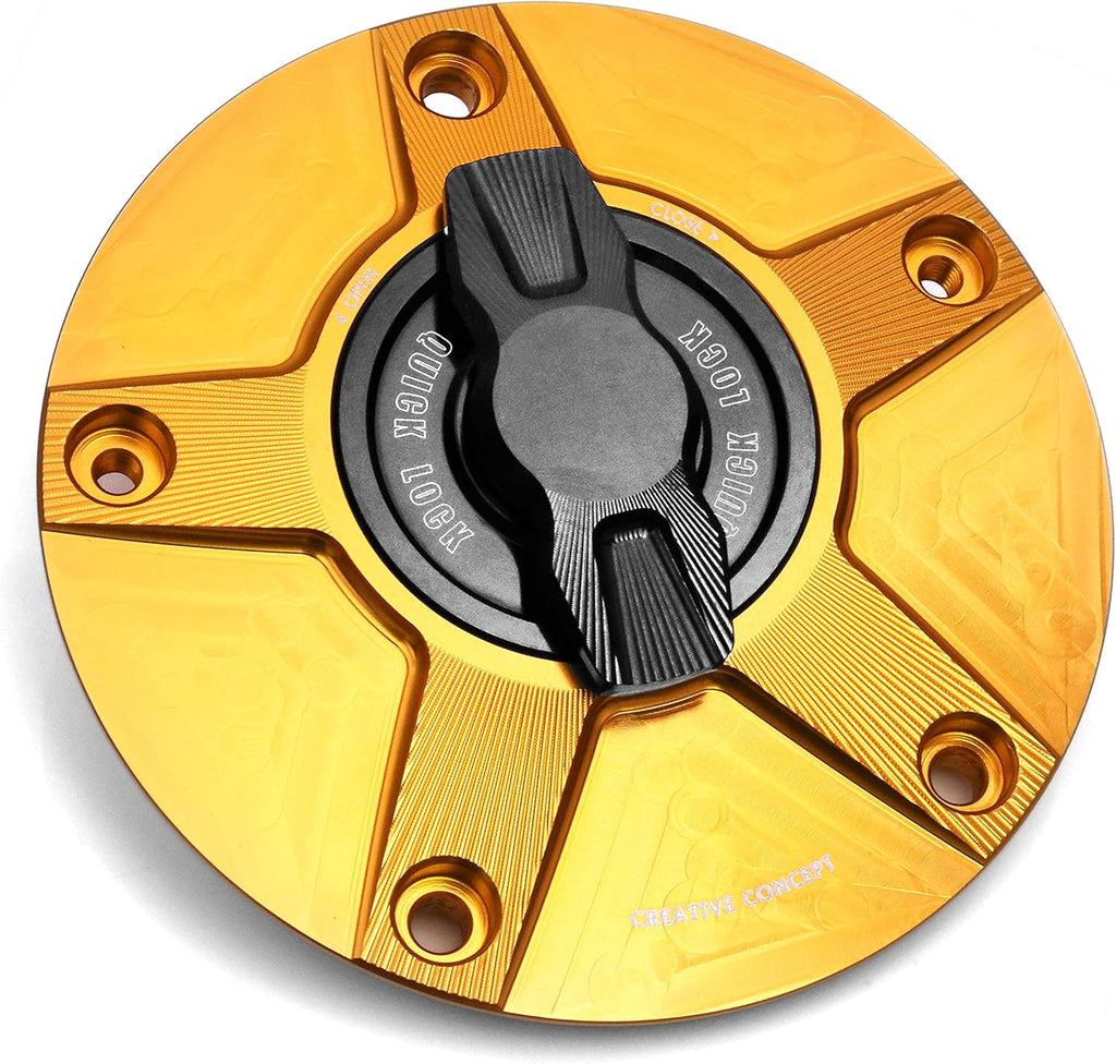 Gold CNC 1/4 Quick Lock Fuel Cap N9918