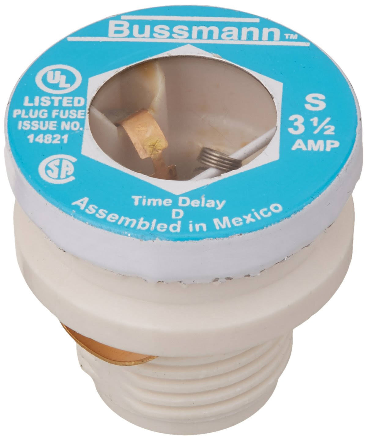 3-1/2A Time Delay Ceramic Plug Fuse 125VAC S392