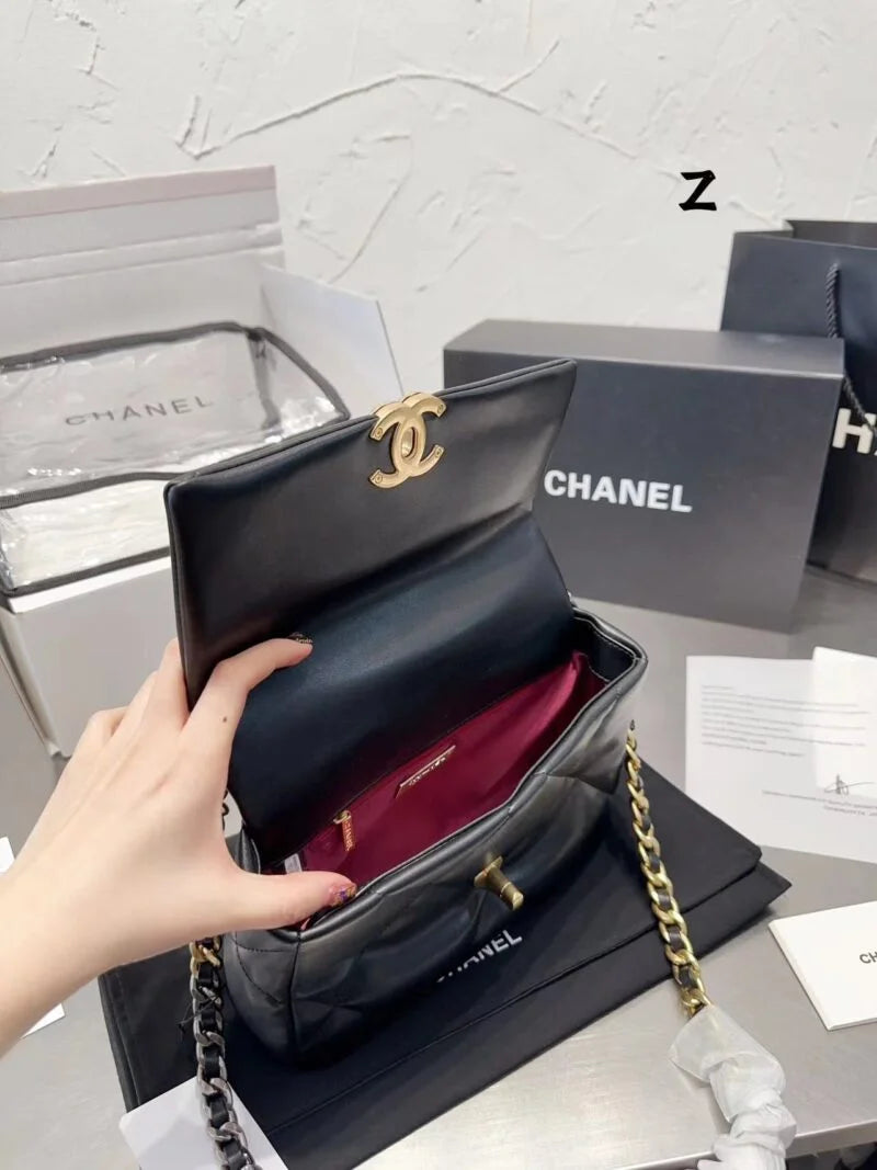 Black Lamb Leather Shoulder Bag M236632