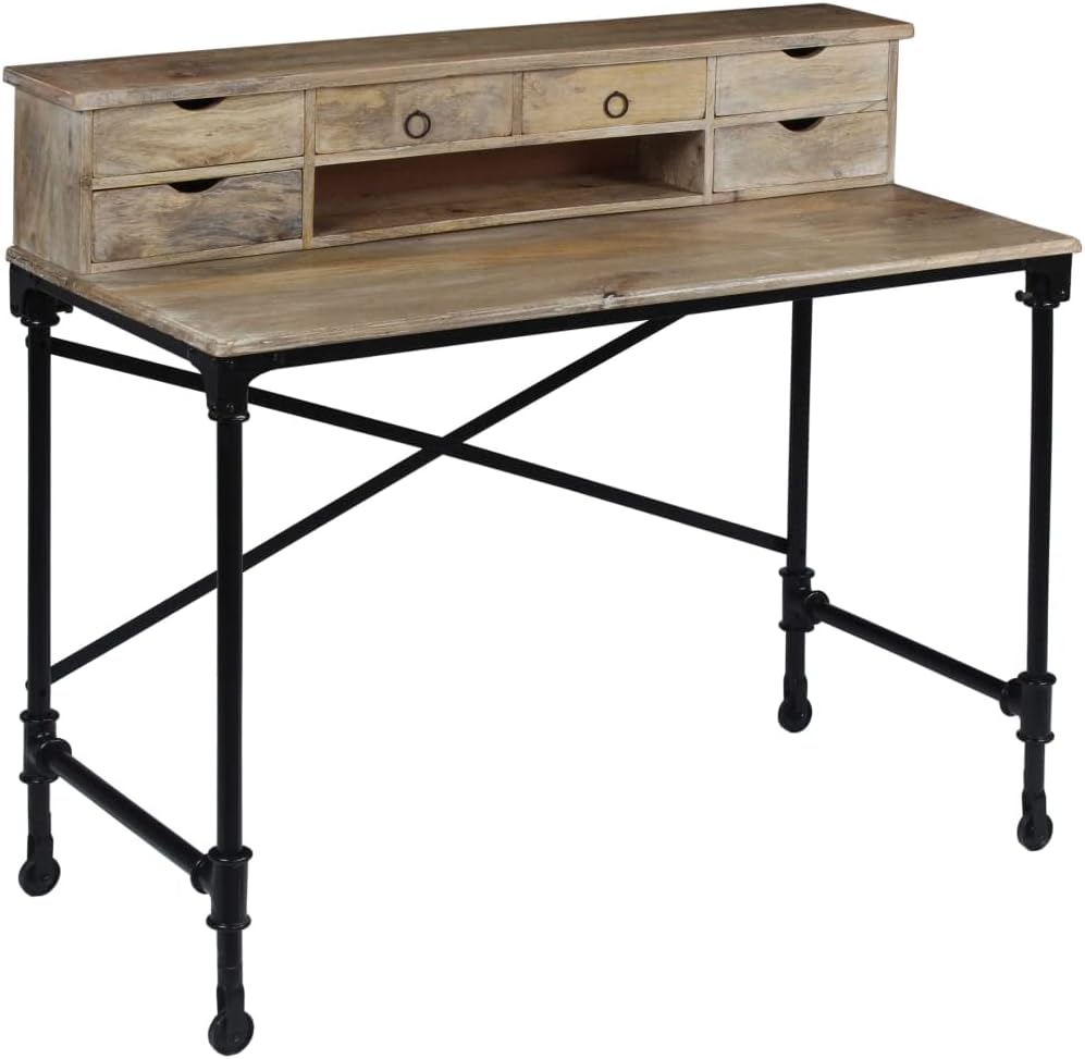 Solid Wood Mango Writing Desk with Drawers P7385