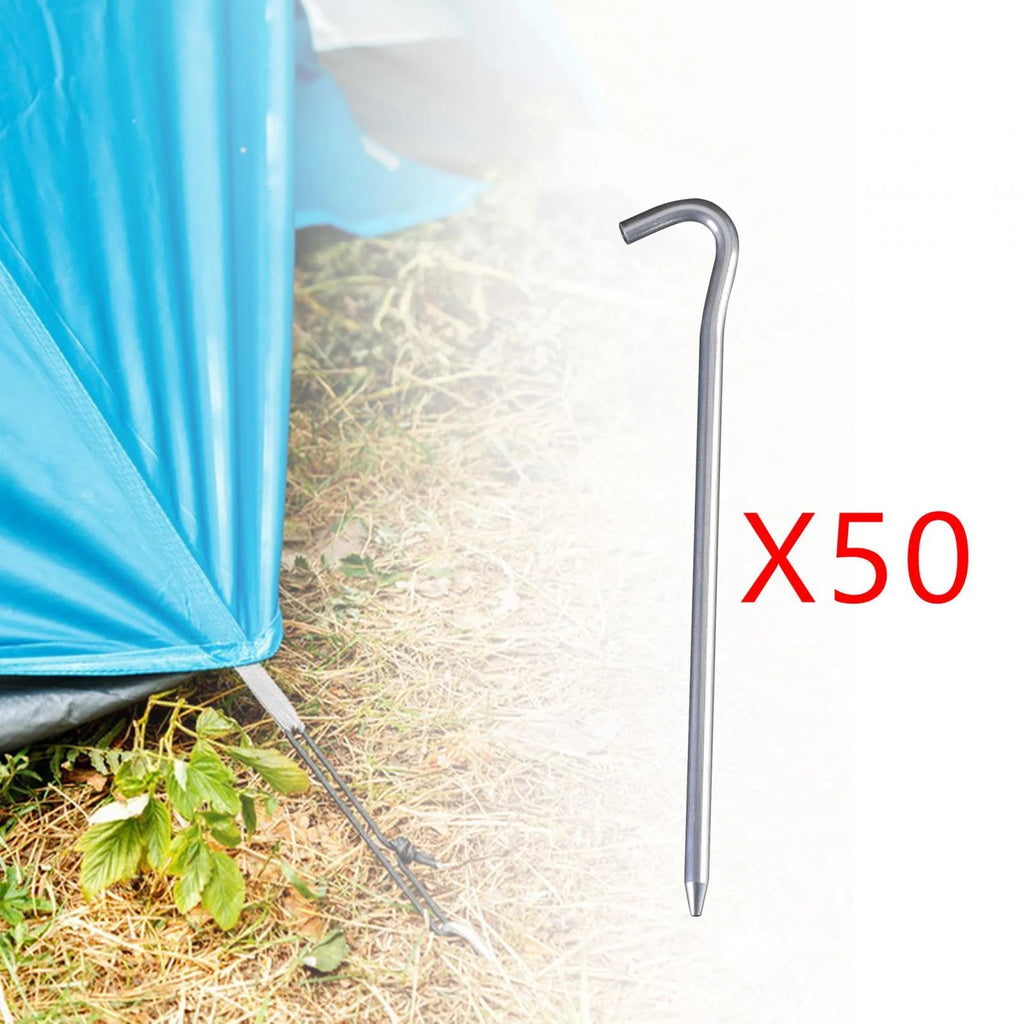 50 Pack 7inch Aluminum Tent Pegs for Camping E354205