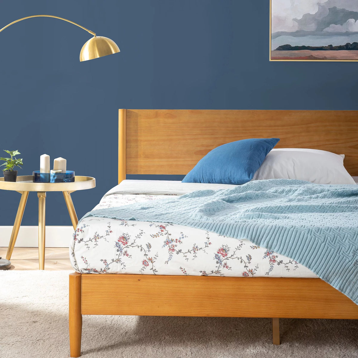 Queen Wood Platform Bed Frame M542