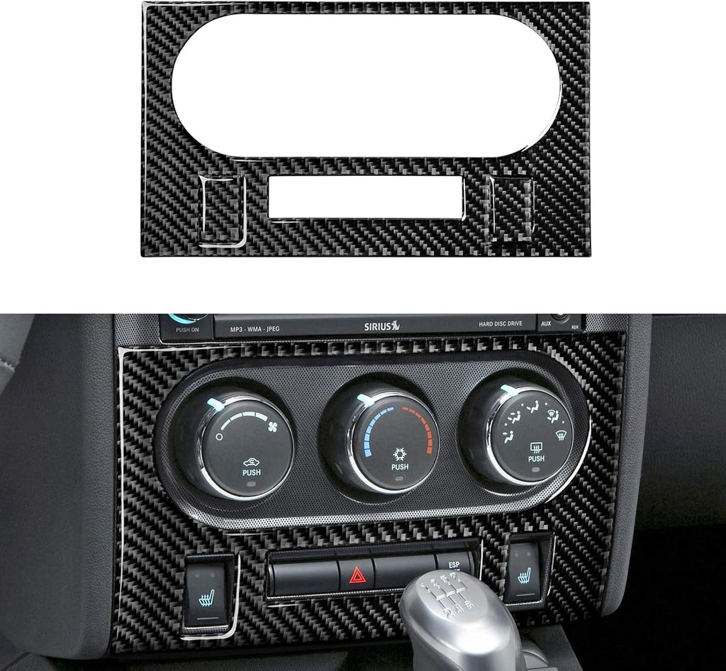 Carbon Fiber Center Console Dashboard Sticker Interior Trim Cover, Pack of 2 W105