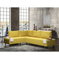 Yellow Reversible Sleeper Corner Sectional V582553
