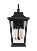 Textured Black 4-Light Outdoor Wall Lantern M295