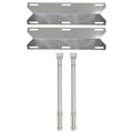 2-Pack Stainless Steel BBQ Gas Grill Tube Burner & Heat Shield Plate Replacement Parts H3852