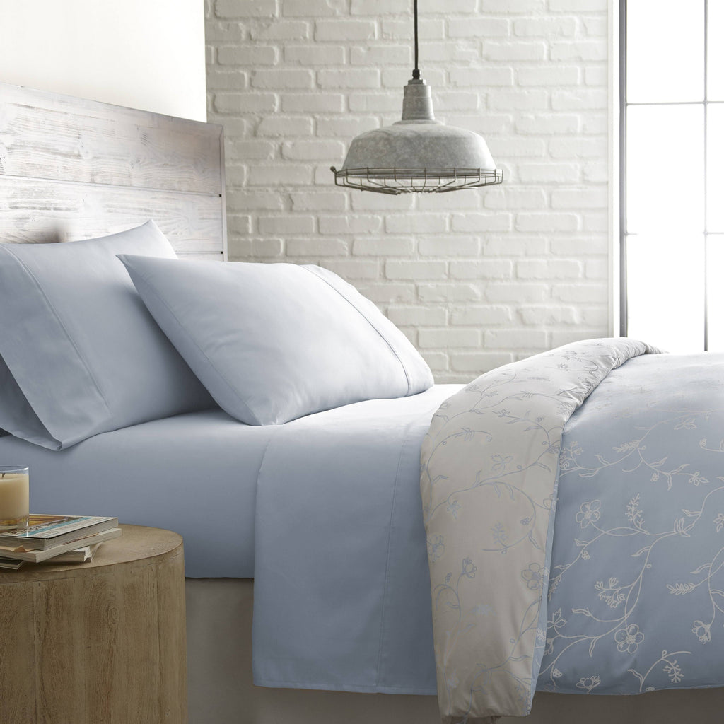 Cotton Reversible Duvet Cover and Sham Set Twin XL Y895