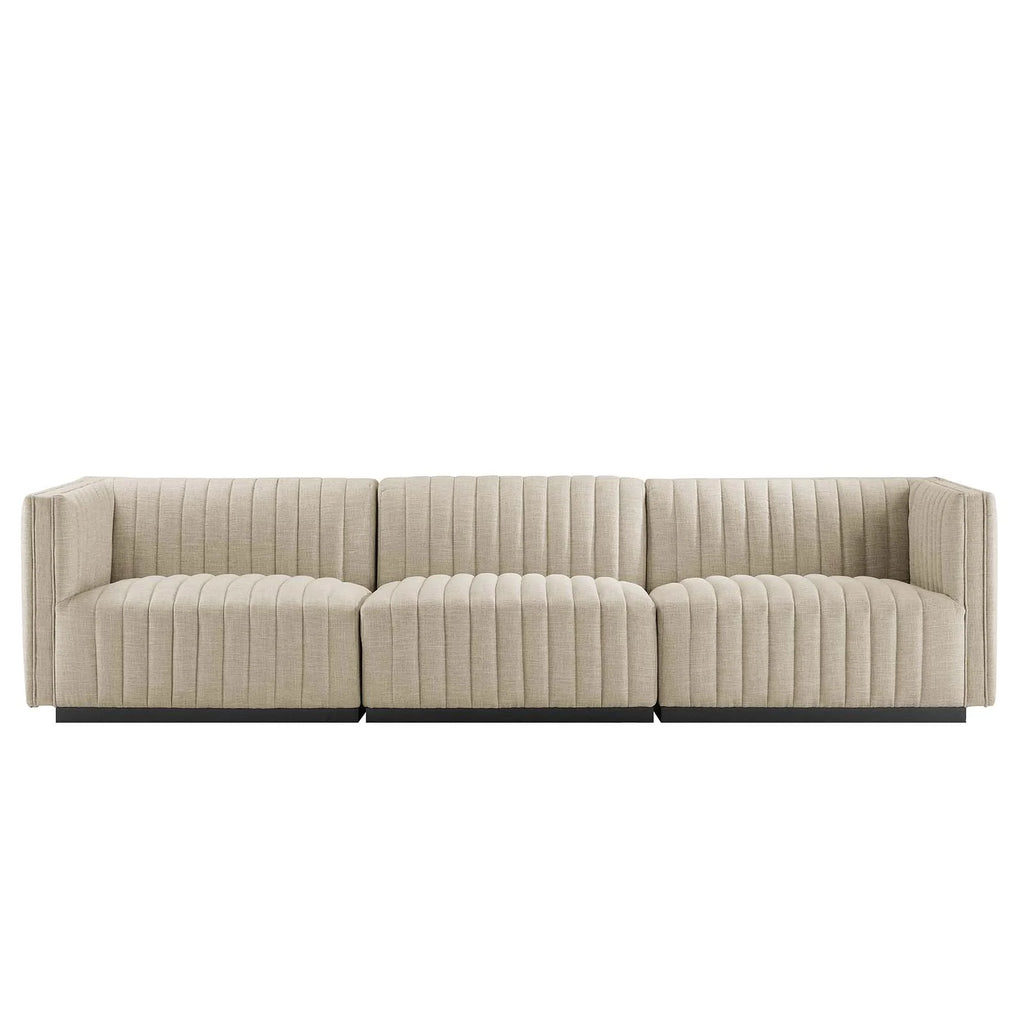 Tufted Upholstered Fabric Sofa B438098