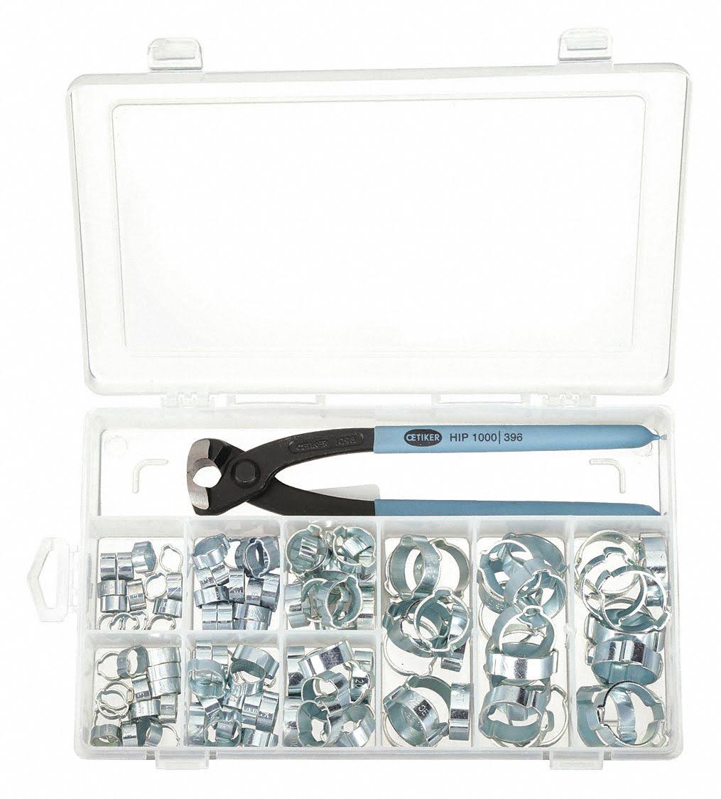 124 Pc Steel Hose Clamp Assortment R61990