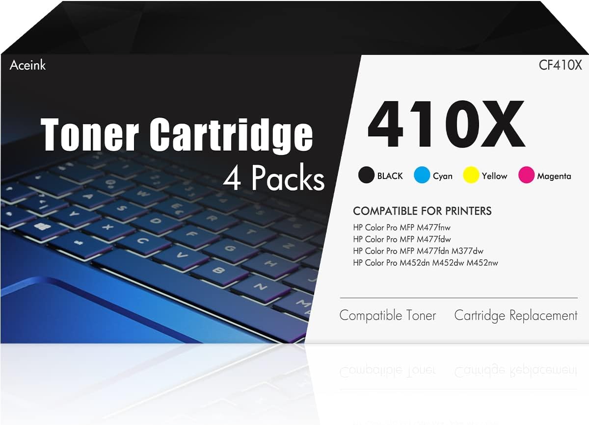 Compatible 4 Pack 410X Toner Cartridge F98815
