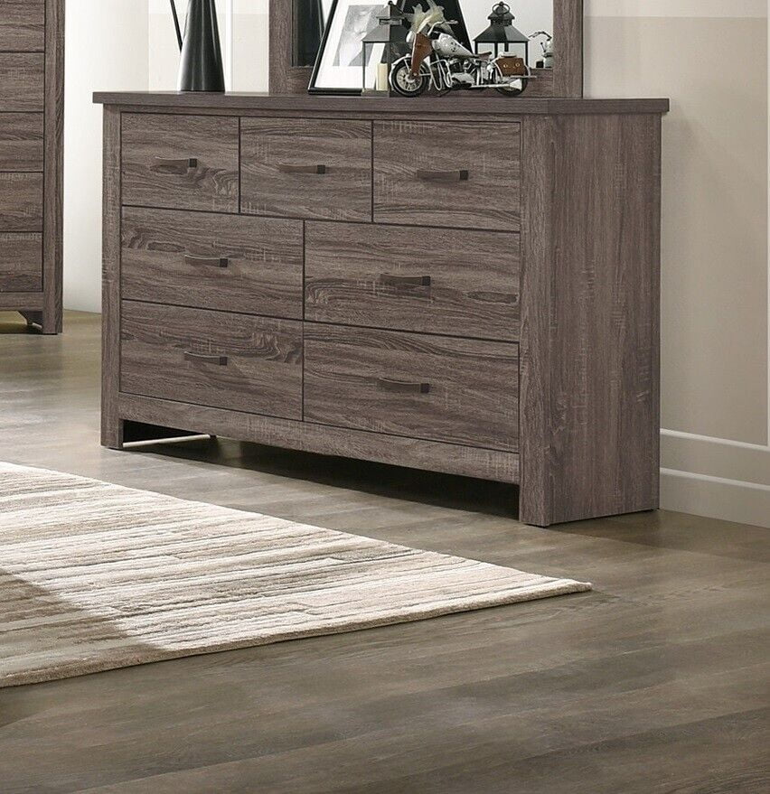 Eastern King Size 4pc Wooden Bedroom Set with Dresser Mirror Nightstand T640388