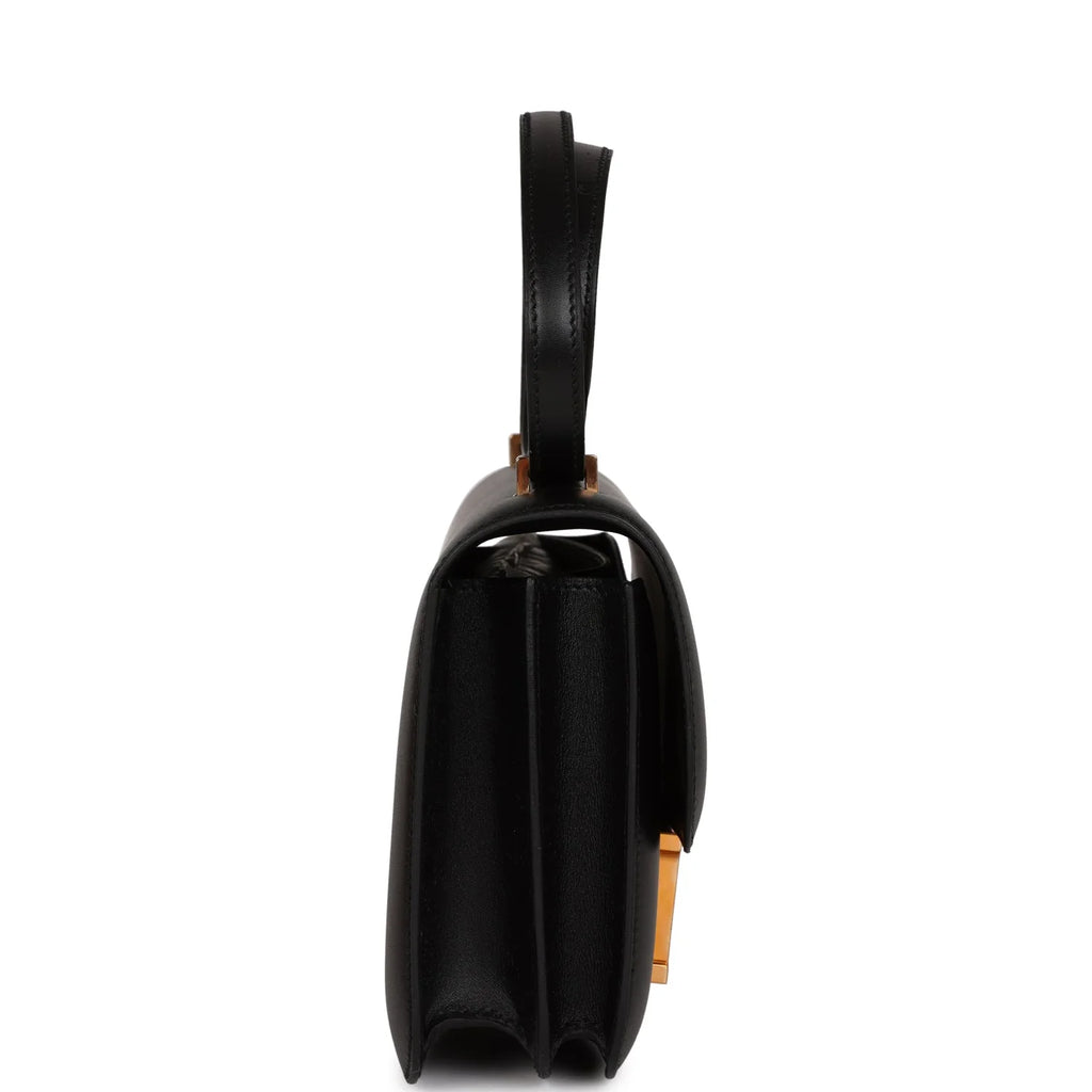 Black Leather Handbag D2266