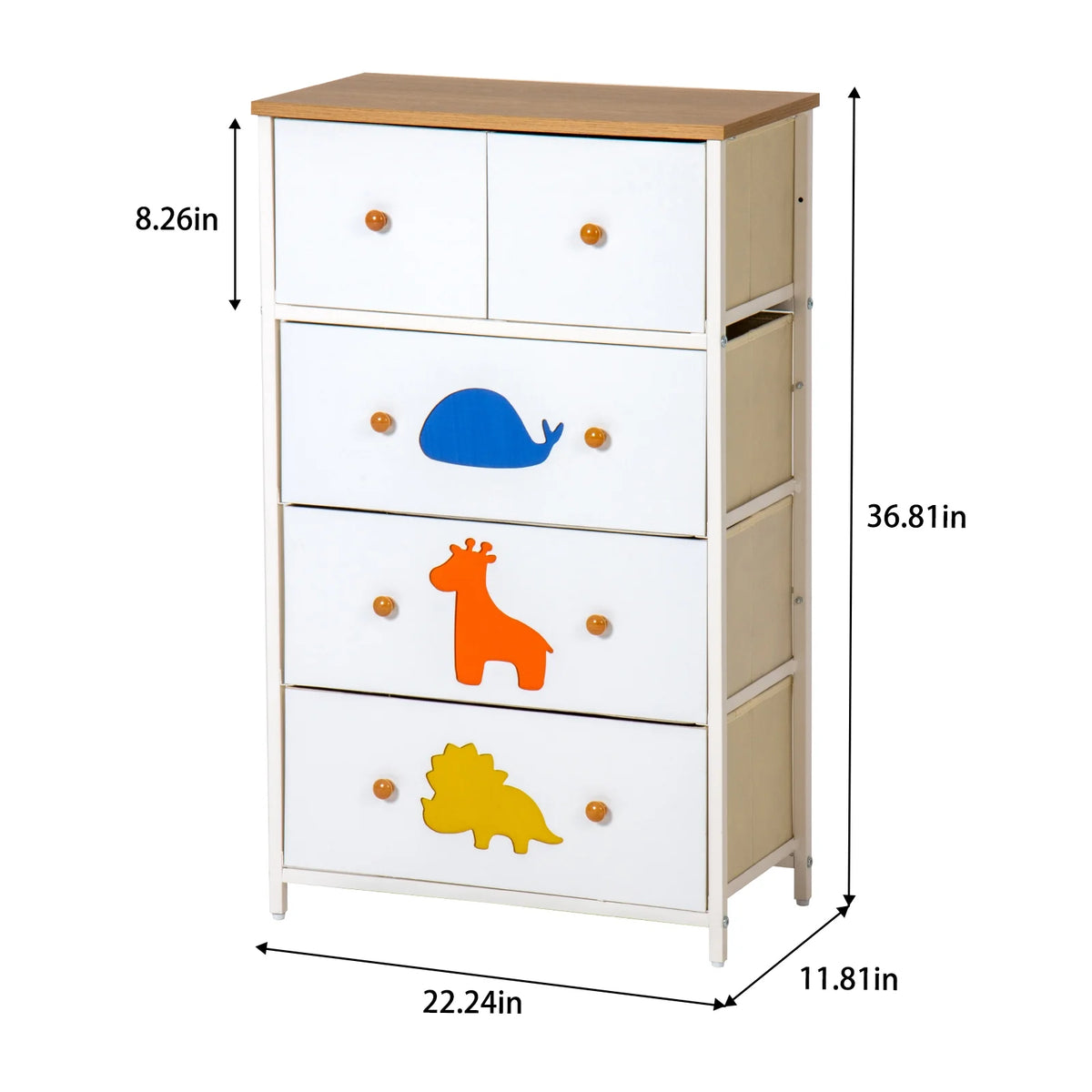 White 5 Drawer Dresser O80882