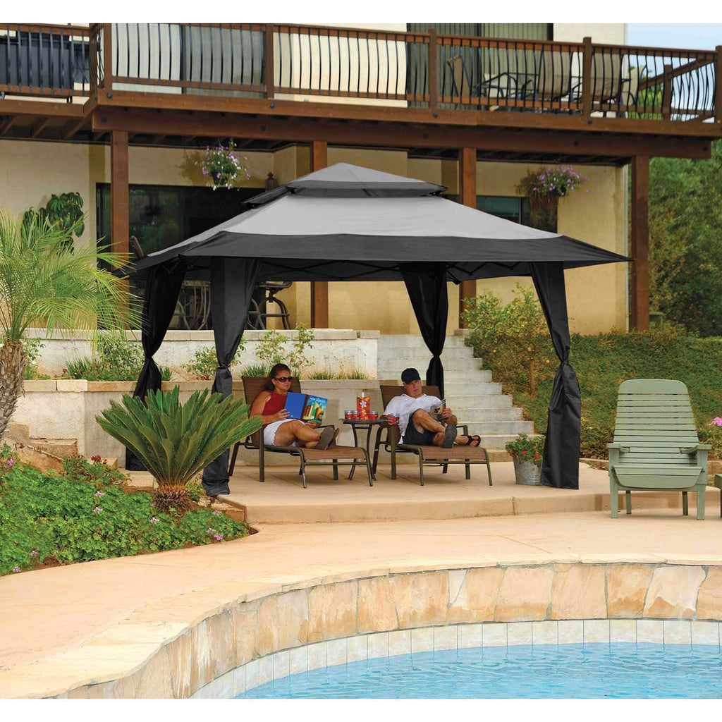 Gray 13 x 13 Foot Instant Gazebo Canopy Tent S604