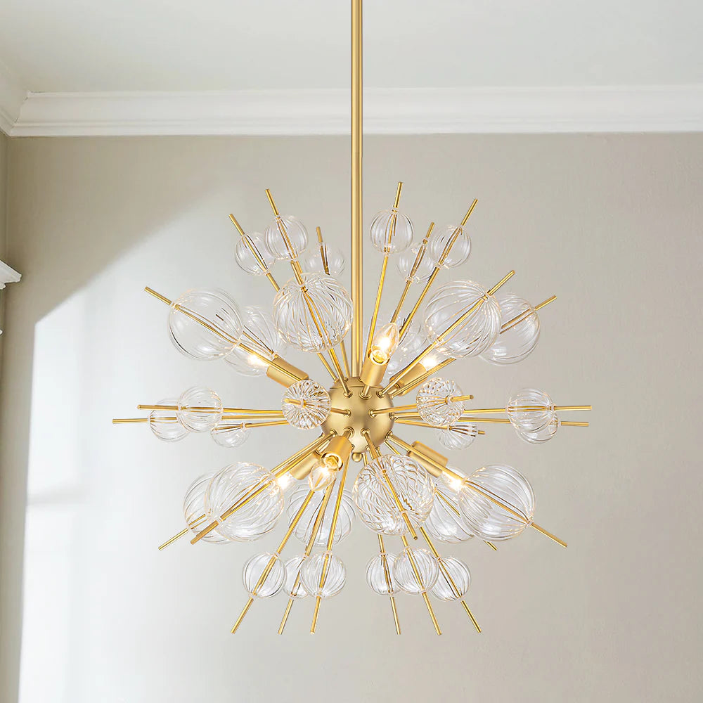 6-Light Globe Bubble Sputnik Chandelier D1548