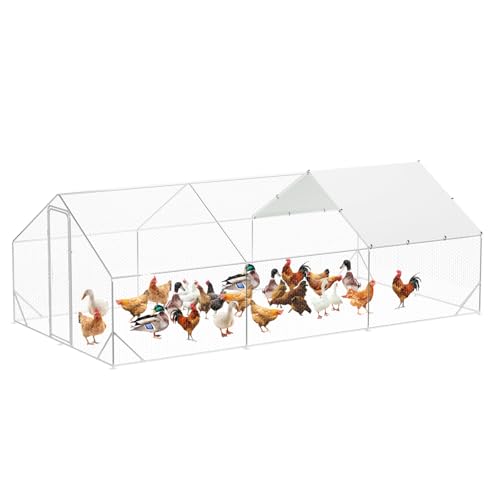 Large Metal Chicken Coop with Waterproof Cover Q1894
