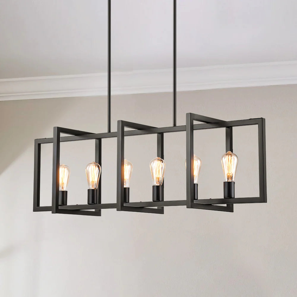 6-Light Dimmable Aluminum Kitchen Island Chandelier X28707