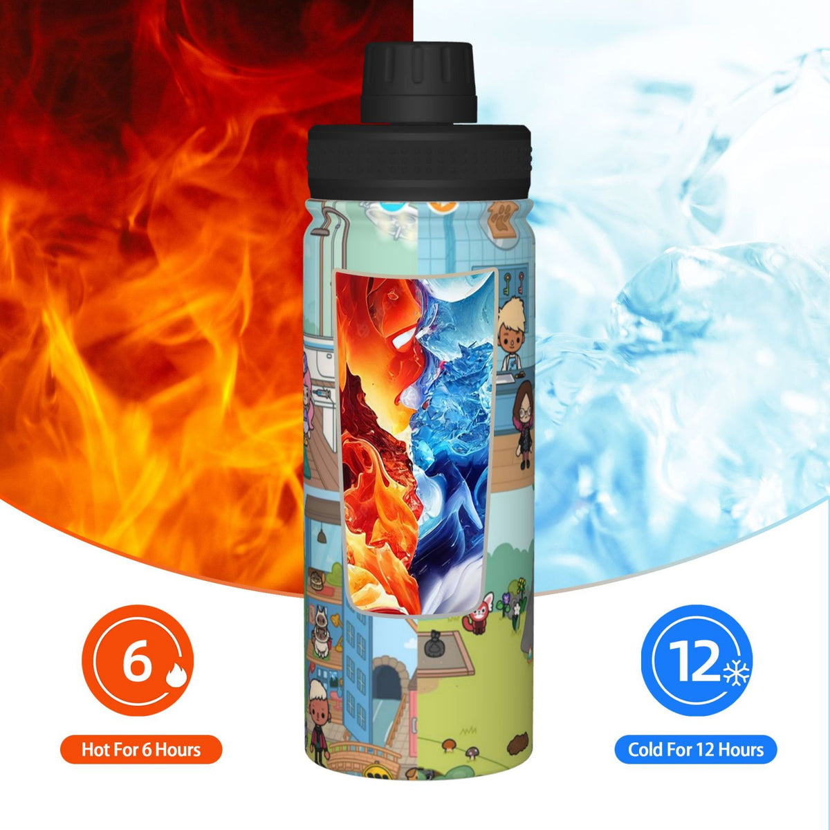Insulated Stainless Steel Water Bottle 18OZ D872