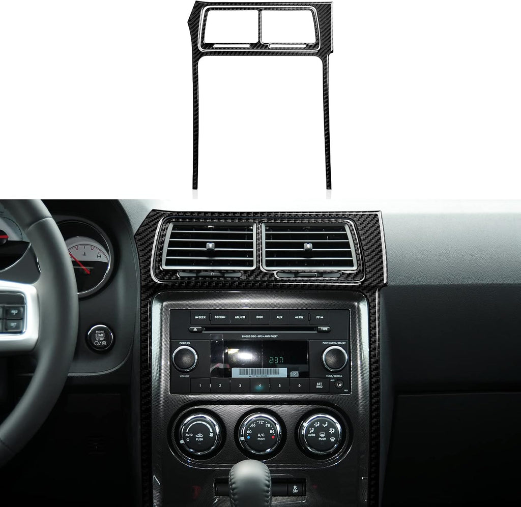 Carbon Fiber Center Console Dashboard Sticker Interior Trim Cover, Pack of 2 W105