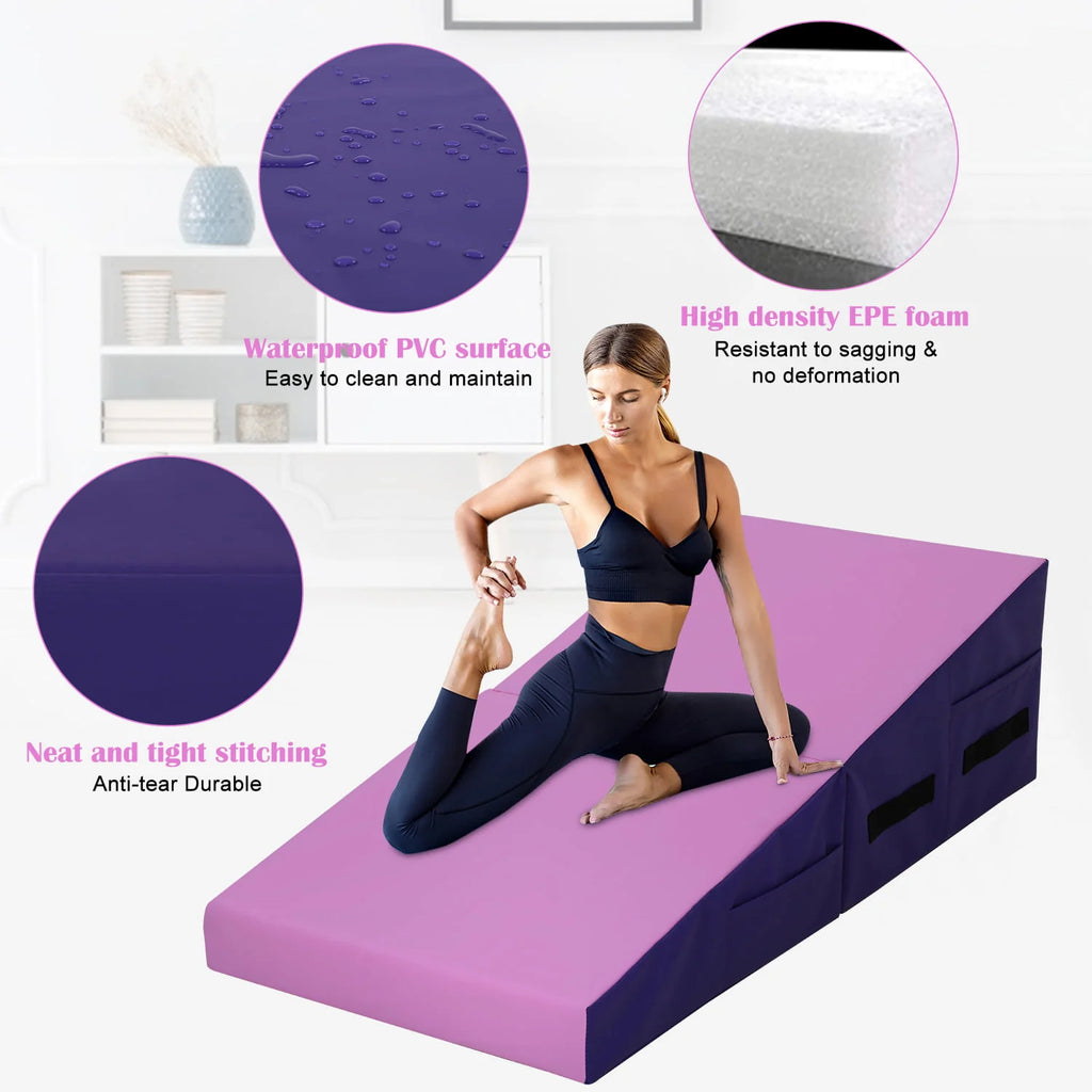 48x24 inch Foldable Incline Gymnastics Mat with Handle R2317