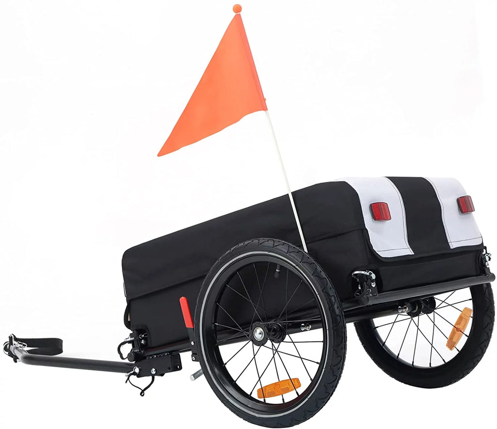 Two-Wheel Bicycle Cargo Trailer, White X521