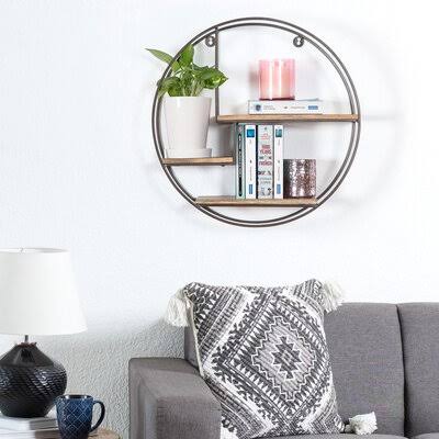 3 Piece Mango Wood Accent Shelf T201242