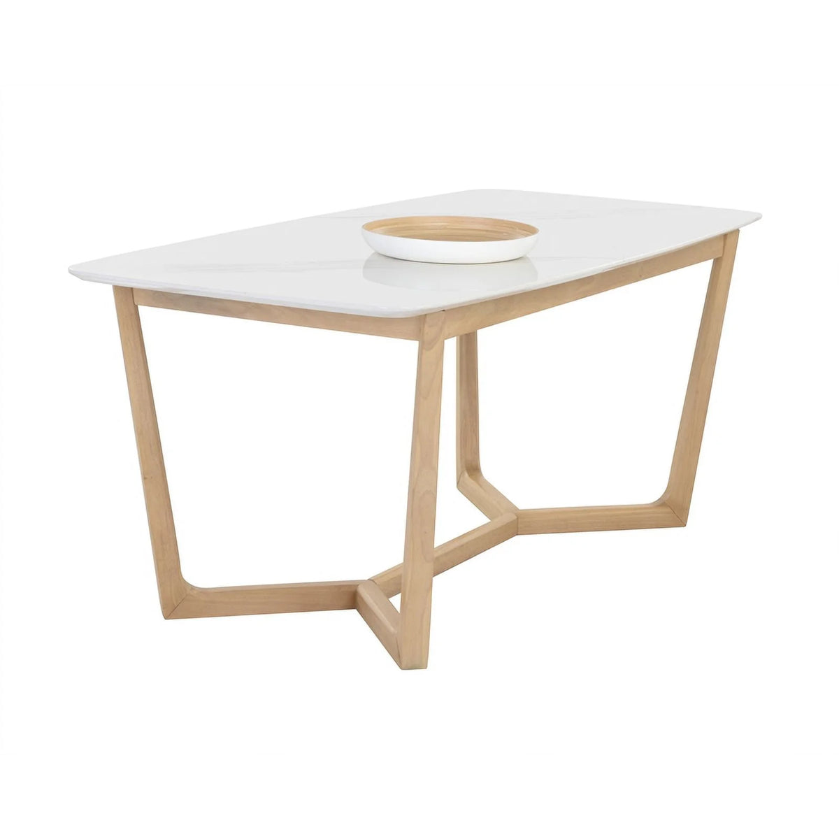 70.5" Wood & Faux Marble Dining Table C9618