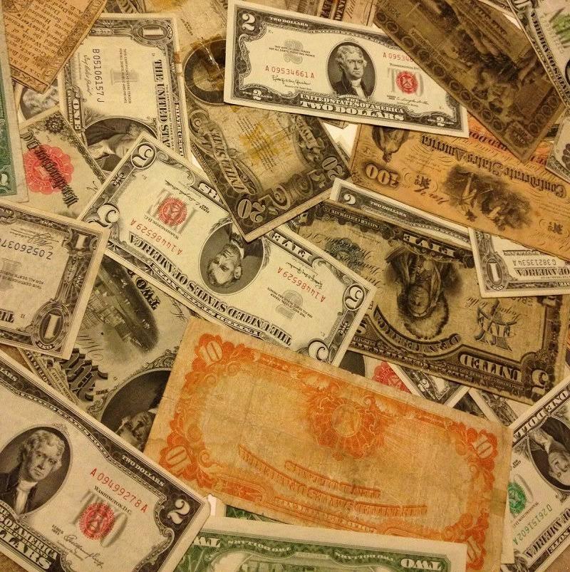 Old Currency Gold Silver Certificate Large Small W7357