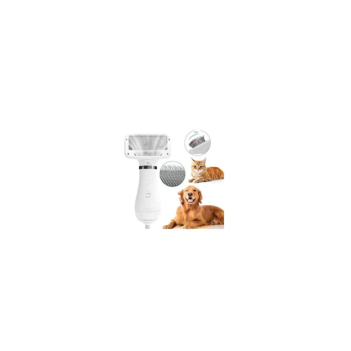 2 in 1 Pet Grooming Hair Dryer with Slicker Brush O736981