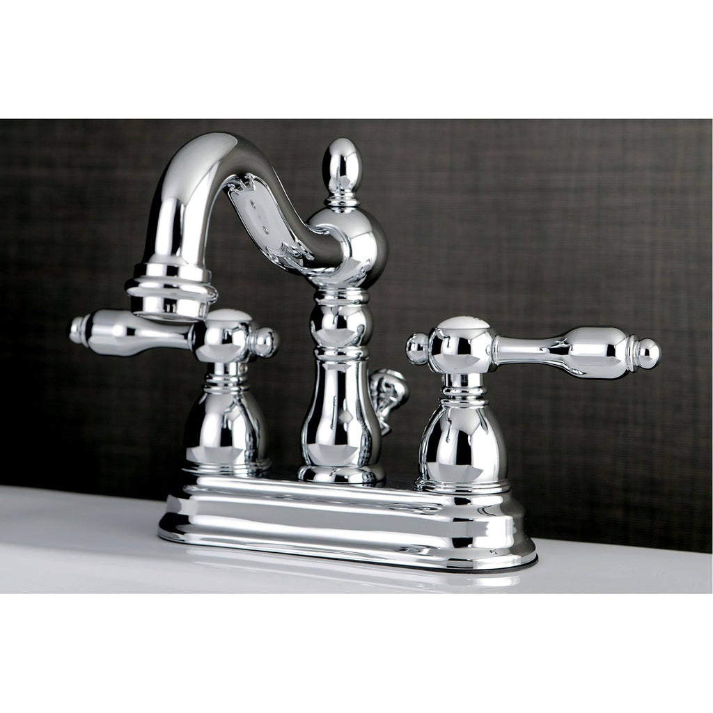 Polished Chrome Center Lavatory Faucet with Brass Pop-Up K916669