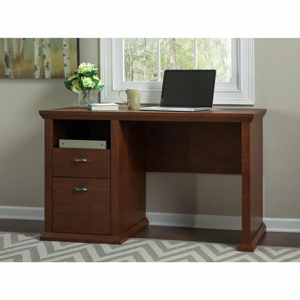 Antique Cherry Engineered Wood Home Office Desk J80513
