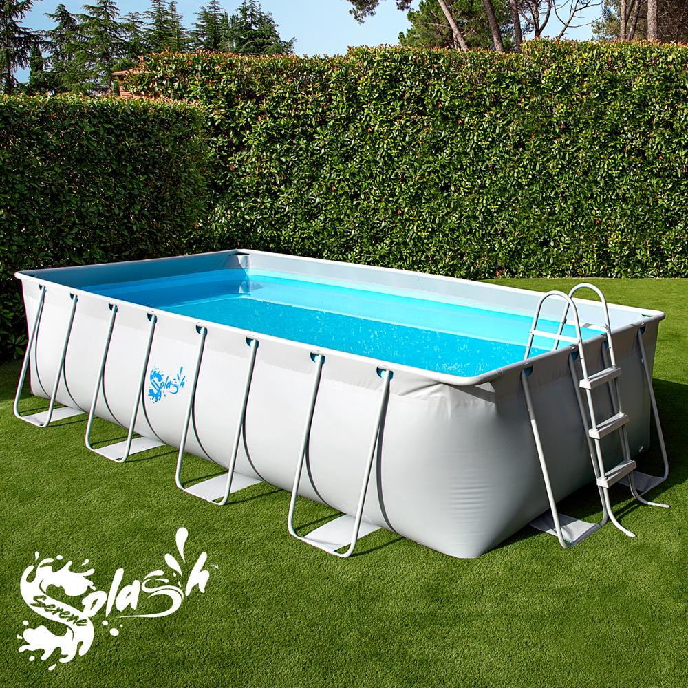 Rectangle Above Ground Pool Set with Ladder H615
