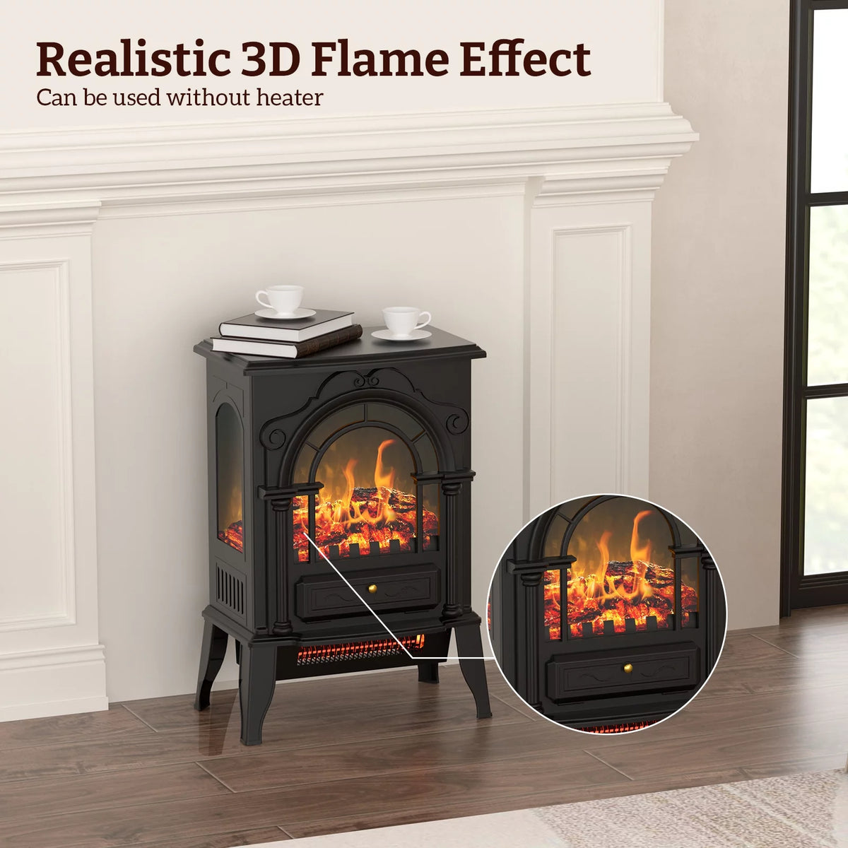 16" Infrared Electric Fireplace Heater S6949