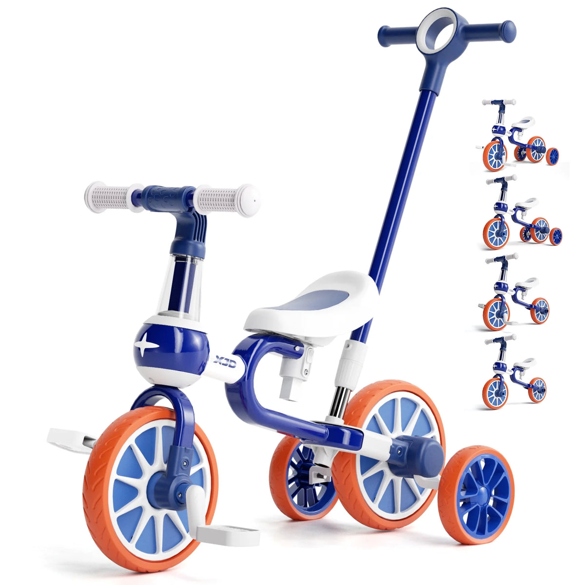 7 in 1 Toddler Tricycle with Removable Pedals D666337