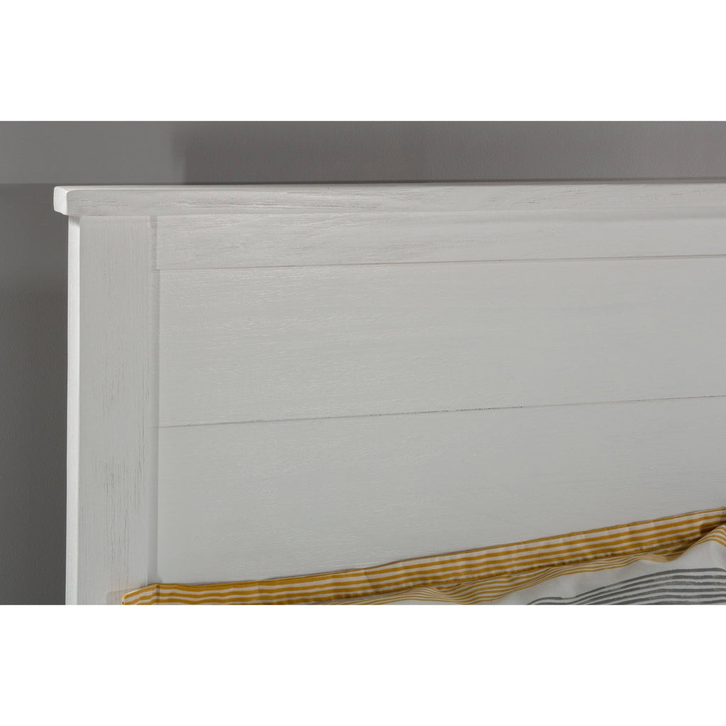 White Full Panel Bed with Trundle P6796