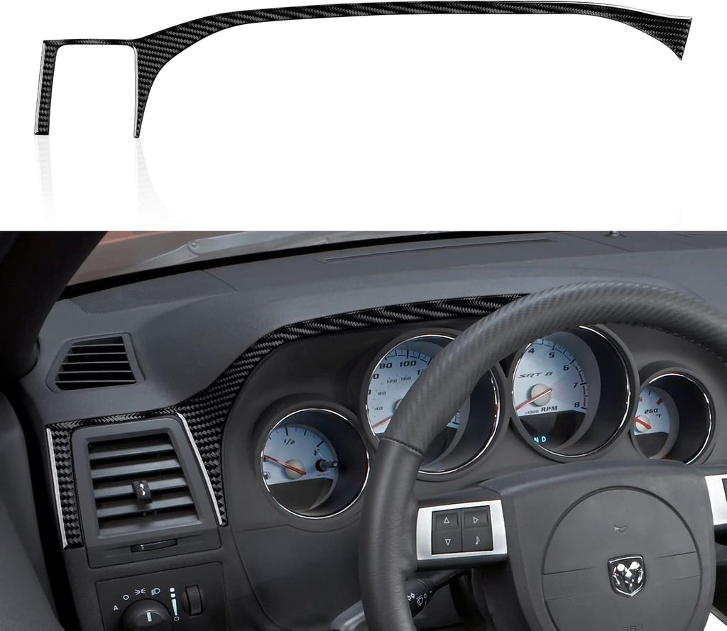 Carbon Fiber Center Console Dashboard Sticker Interior Trim Cover, Pack of 2 W105