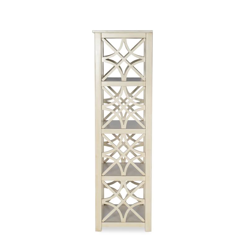 Antique White Wood Bookcase P787
