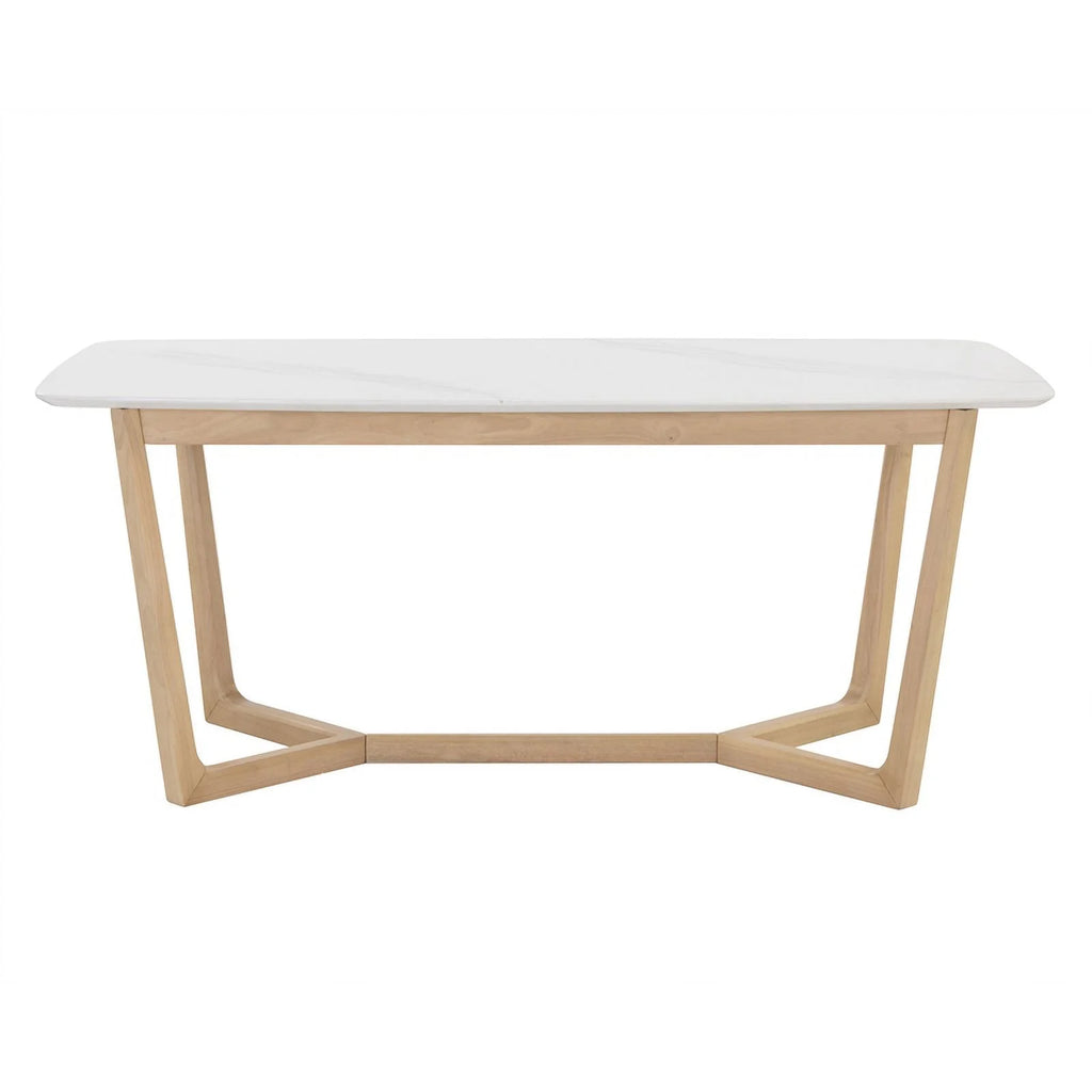 70.5" Wood & Faux Marble Dining Table C9618