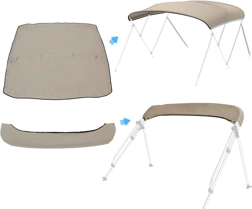 3 Bow Bimini Top Replacement Canvas Cover with Boot M637
