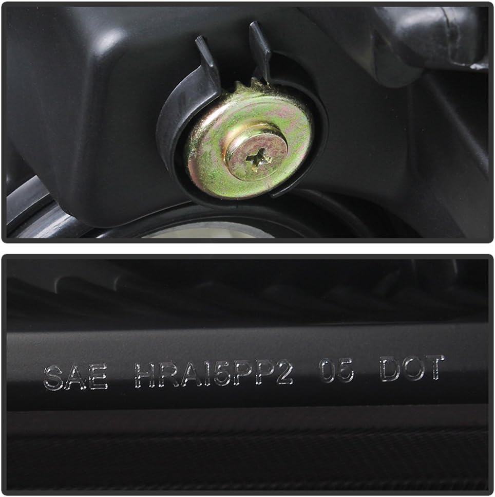 Black Headlights Replacement Front Lamps Pair Y864500