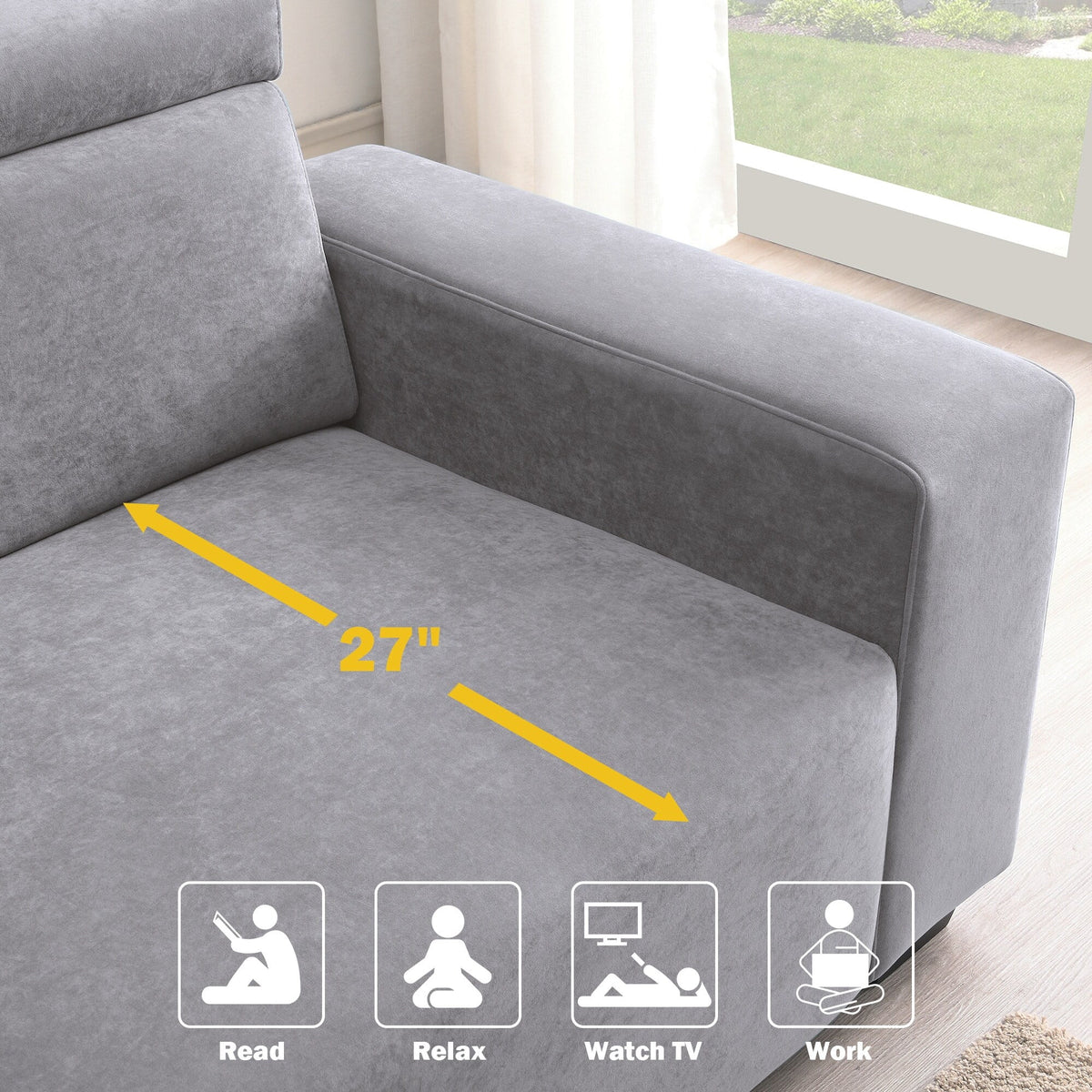 Velvet 2-Seater Sofa Y899