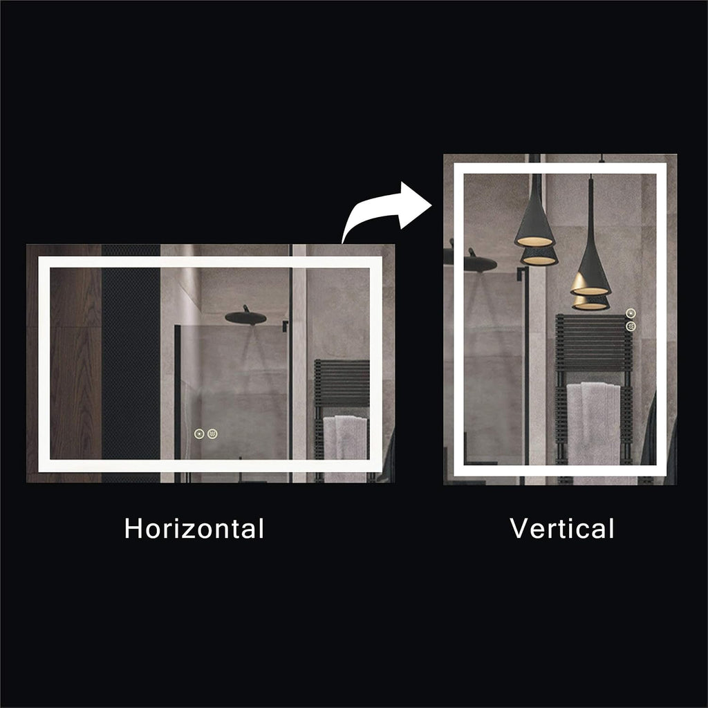 60x40Inch LED Lighted Bathroom Mirror J1501