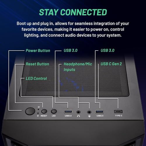 Black Gaming PC, Intel i7 12700F, RTX 4060, 1TB NVME, 16GB DDR4 RAM Q972717